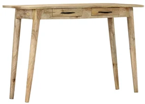 vidaXL Wandtafel 115x40x75 cm massief ruw mangohout