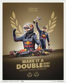Kunstdruk Max Verstappen - Make It A Double - 2022 F1® World Drivers' Champion, Automobilist