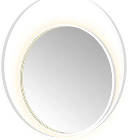 Hotbath &MORE Spiegel Round2 direct en indirect LED spiegelverwarming dimbaar met afstandsbediening Mat wit R2X100WH