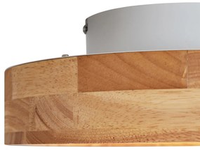 Scandinavische plafondlamp hout 30cm incl. LED dimbaar - PeckerScandinavisch Scandinavisch rond Binnenverlichting Lamp