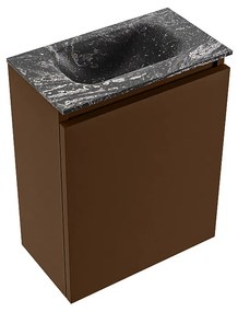 Mondiaz Ture DLux toiletmeubel 40cm rust met wastafel lava midden zonder kraangat