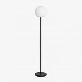 Kiemery Draadloze Ijzeren Led Vloerlamp Zwart - Sklum