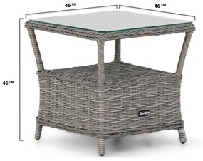 Bistroset 2 personen  Wicker Grijs Garden Collections Embletton