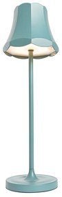 Retro tafellamp mineraal blauw oplaadbaar IP44 - Granny