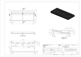 Forzalaqua Palermo wastafel 120x50cm zonder kraangat carrara gekapt