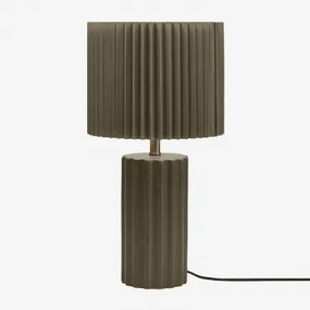 Tafellamp In Keramiek En Marvila-stof ↑45 Cm & Leger Groen - Sklum