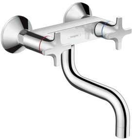 Hansgrohe Logis Classic wandkeukenkraan met onder uitloop Chroom