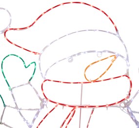 Kerst vloerlamp sneeuwpop 116cm incl. LED met timer IP44 - Pax