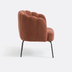 Lage fluwelen fauteuil Douna