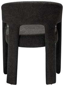 Dan-Form Splendor Gestoffeerde Eetkamerstoel Zwart Boucle