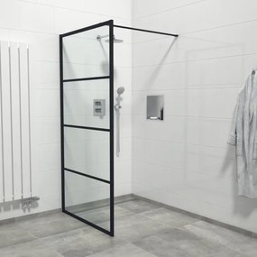 Marenza Bellini Inloopdouche - 100x200cm - helder glas - frame lines buitenzijde - antikalk - mat zwart Lines -100