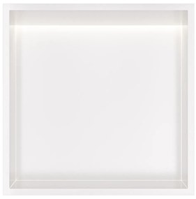 Hotbath &More inbouwnis met verlichting 30x30x10cm wit mat