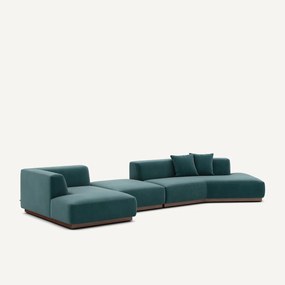 Open hoekbank links XL fluweel, Jacopo