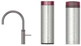 Quooker Fusion Round kokendwaterkraan - draaibare uitloop - PRO3 incl. Cube reservoir - Warm / kokend / bruisend / gefilterd water - Gunmetal 3FRGME-CUBE