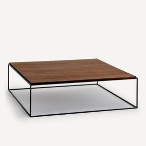 Vierkante salontafel in walnootfineer Nolia XL