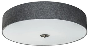 Stoffen Landelijke plafondlamp grijs 70 cm - Drum Jute Landelijk / Rustiek, Modern E27 rond Binnenverlichting Lamp