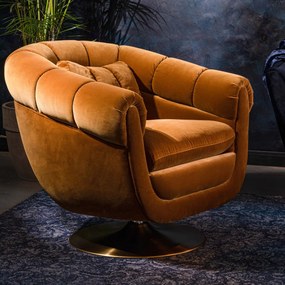 Dutchbone Member Draaibare Fauteuil Vintage Whiskey