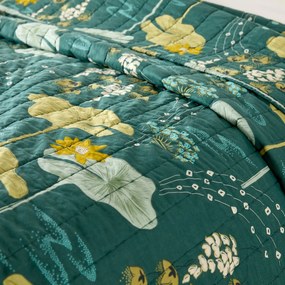 Gewatteerd boutis bedovertrek kantha, katoen voile, SONG