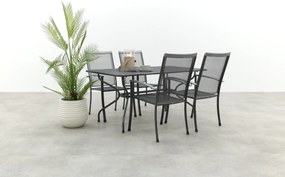 Royal Garden Balero stapelbare tuinset strekmetaal 160x90 cm.