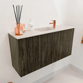 Mondiaz Joya DLux 80cm toiletmeubel shadow met wastafel faye midden 1 kraangat meli