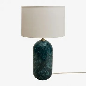 Tafellamp Van Natuurlijk Steen Yalvira Wit Ø30 Cm - ↑20 Cm Glendas & Groen Marmer Udaipur - Sklum