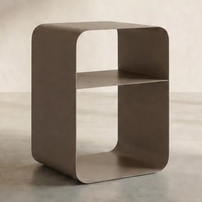 Stalen Bijzettafel Taupe - 38 X 33cm.