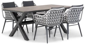 Tuinset 4 personen 180 cm Wicker Grijs Lifestyle Garden Furniture Dolphin/Forest