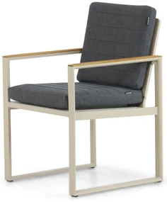 Tuinstoel Aluminium/Teak Taupe-naturel-bruin Lifestyle Garden Furniture Faro