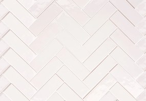 Wandtegel visgraat wit Sartoria Tbrick 16x5cm coconut glans gerectificeerd