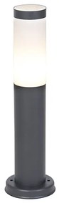 Buitenlamp paal antraciet met opaal 45 cm IP44 - Rox Modern E27 IP44 Buitenverlichting cilinder / rond rond