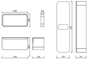 SaniGoods Dion badkamermeubel 120cm met 1 lade wit eiken