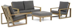 Stoel en Bank Loungeset Teak Old teak greywash 4 personen Lifestyle Garden Furniture Pure Island