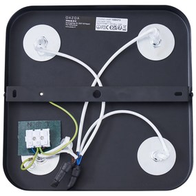 Afgeronde plafondspot zwart GU10 35mm 4-lichts draai- en kantelbaar - Kate