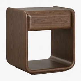 Pack Van 2 Nachtkastjes 50x40 Cm In Mdf Greysi Donker Hout - Sklum