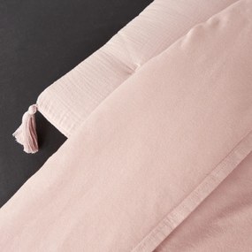 Gematelasseerde effen beddensprei in gewassen katoen Dojo