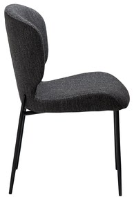 Dan-Form Glory Luxe Eetkamerstoel Zwart Boucle
