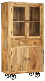 vidaXL Hoge kast 95x45x185 cm massief mangohout