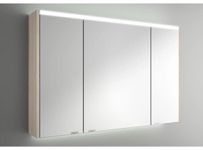 Muebles Ally spiegelkast met verlichting bovenkant 103x66cm licht eiken