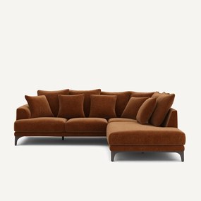 Hoekbank in chenille fluweel, ARMENTO