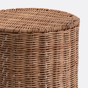 Set van 2 geschulpte rotan bijzettafels, Farito