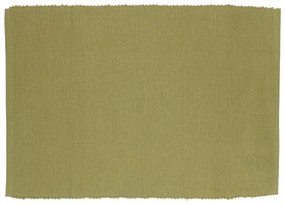 Placemat geribbeld, GOTS bio-katoen, saliegroen, 35 x 50 cm