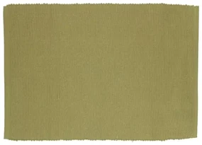 Placemat geribbeld, GOTS bio-katoen, saliegroen, 35 x 50 cm