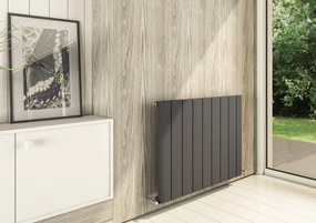 Eastbrook Peretti horizontale aluminium radiator 60x104cm Antraciet 1221 watt