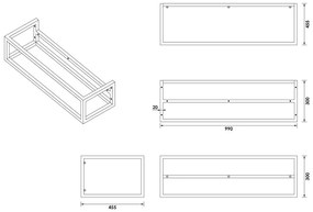 Brauer Believe frame voor wastafel 100cm messing geborsteld PVD