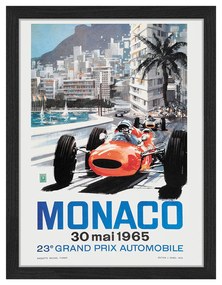 Rivièra Maison - Wall Art Monaco Grand Prix 30x40 - Kleur: zwart