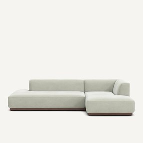 XL rechte hoekbank in stonewashed fluweel, JACOPO