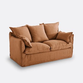 Bankhoes in gekreukt linnen Odna