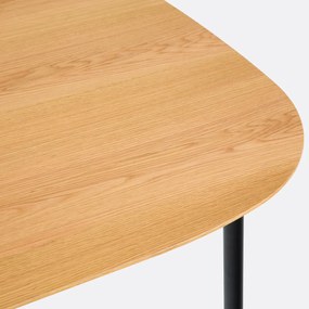 Uittrekbare eettafel, eikenfineer, 4 tot 8 couverts, AMORINO