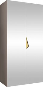 Kledingkast Hartford 628, Gouden, Kasjmier, 202x100x52cm, 67.3 kg, Kledingkast deuren: Met scharnieren