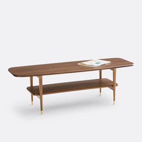 Vintage salontafel, notenfineer, Ronda